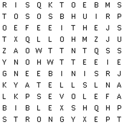 Wordsearch puzzle